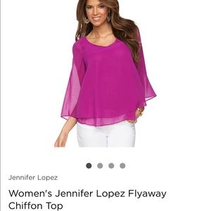 Jennifer Lopez- Flyaway Chiffon Top- XL